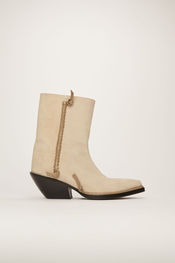 Suede ankle boots Beige
