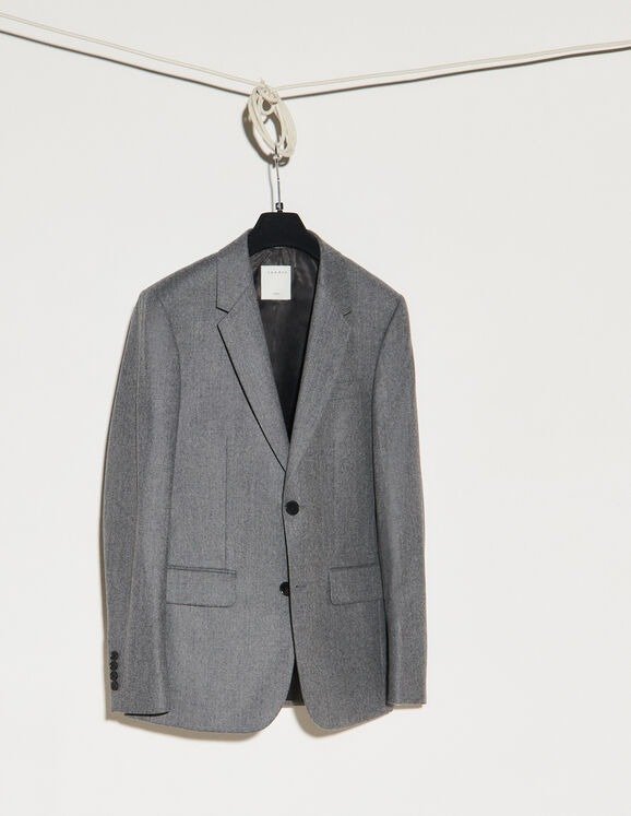 Flannel suit jacket