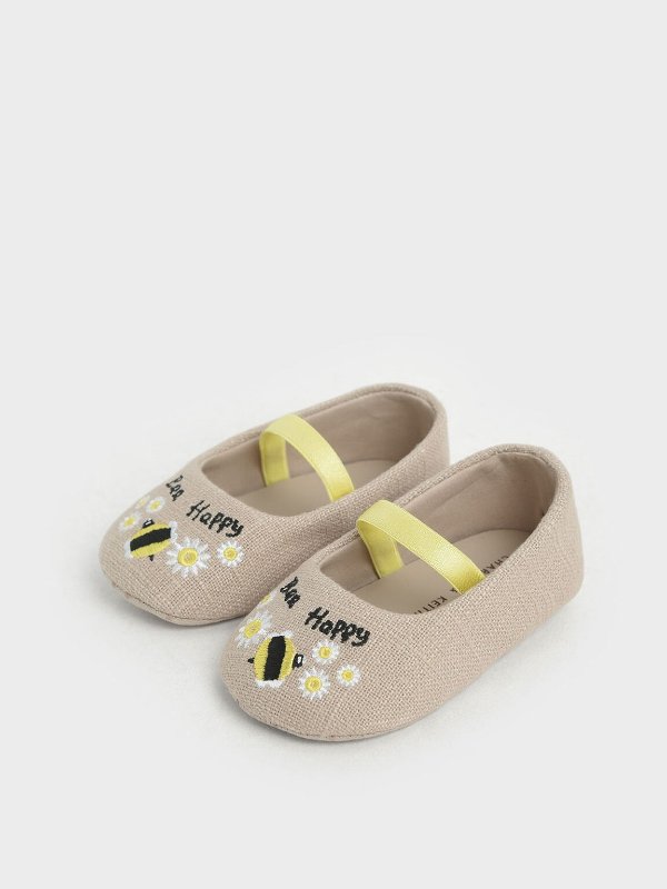 婴儿蜜蜂花朵软底鞋