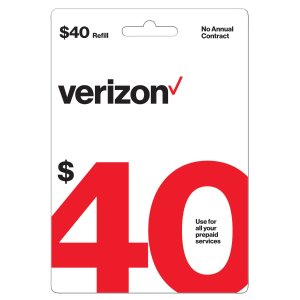 Verizon Wireless $40 Prepaid Refill Card (Email Delivery)