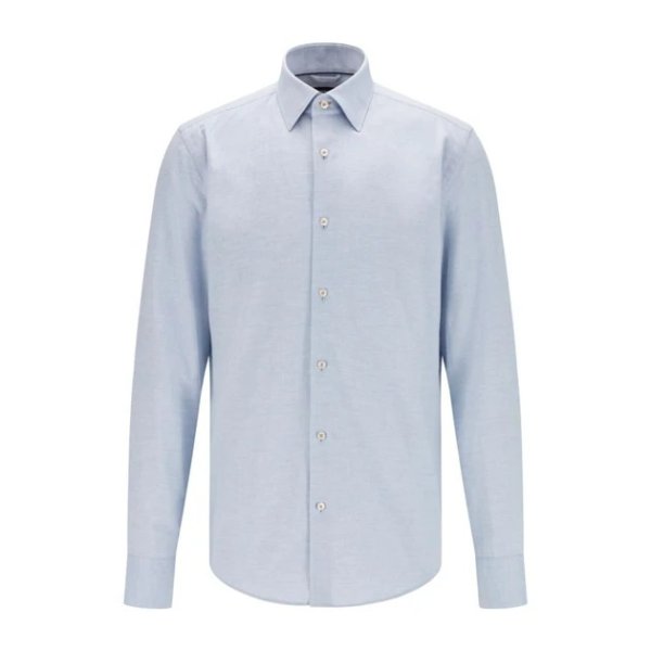 - Long Sleeved Slim Fit Shirt In Panama Cotton