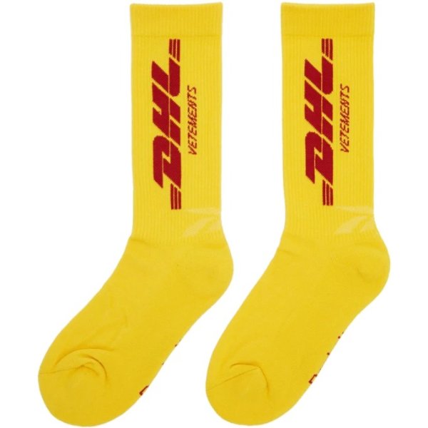 DHL 黄色袜子