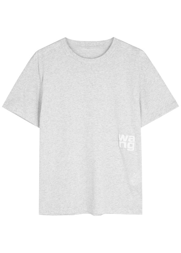 Light grey logo cotton T-shirt