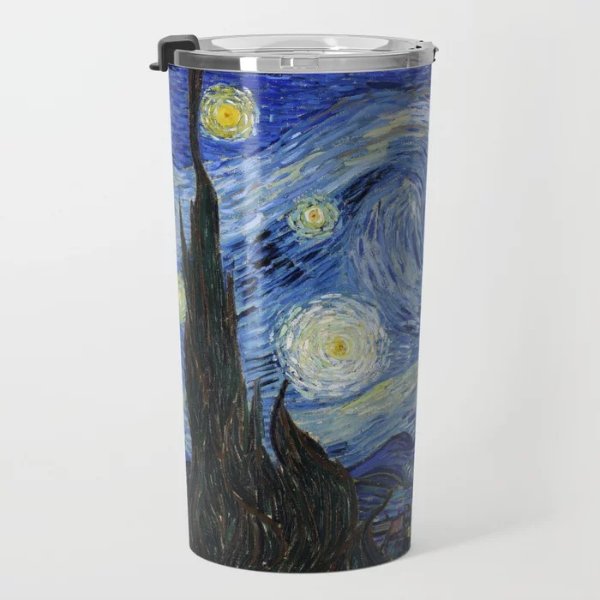 Starry Night by Vincent Van Gogh Travel Mug by artgallery
