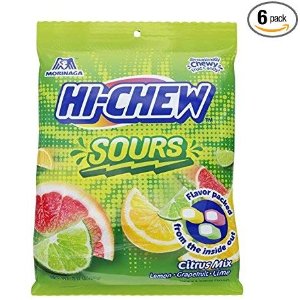 Hi-Chew Sensationally Chewy Japanese Fruit Candy, Sours Citrus Mix, 3.17 Ounce (Pack of 6