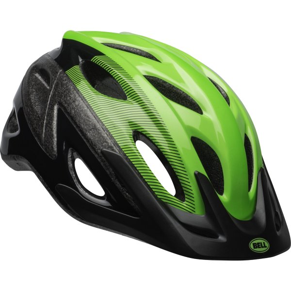 Axle Bike Helmet, Black/Green, Adult 14+ (54-61cm)