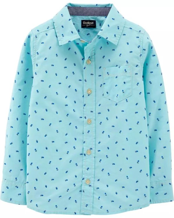 Pineapple Button-Front Shirt