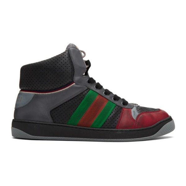 - Black & Red Screener Sneakers