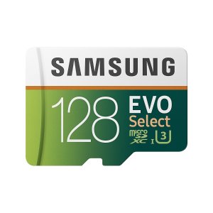 Samsung EVO Select Micro SDXC Memory Card, 128GB, 100MB/s