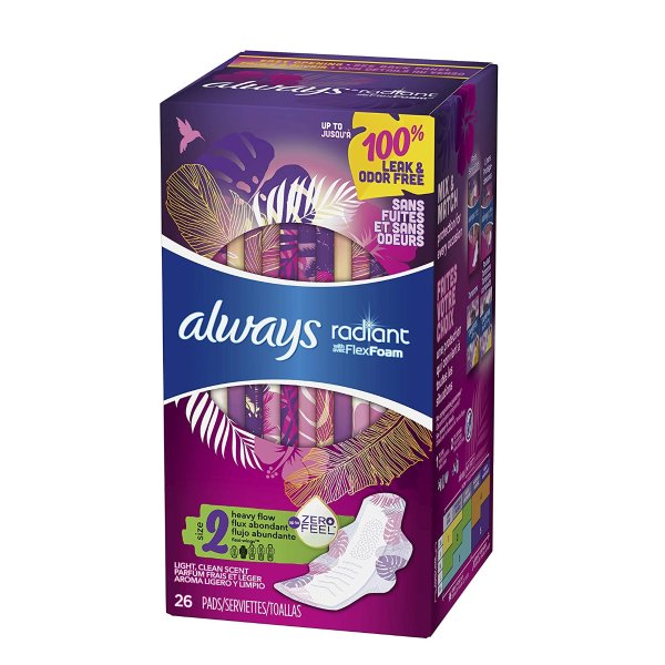 Always Zzzs Overnight Disposable Period Underwear for Women, Size  Small/Medium, Black Period Panties, Leakproof, 7 Count x 2 Packs (14 Count  Total)
