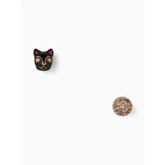 House Cat Asymmetrical Stud Earrings