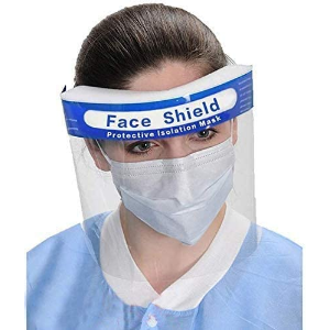 全脸透明防护面罩 2个装，可调节大小，返校返工必备防护品