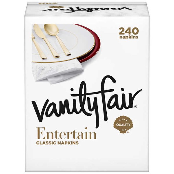 Vanity Fair Entertain Napkin, 3-Ply, 60-count, 4-pack