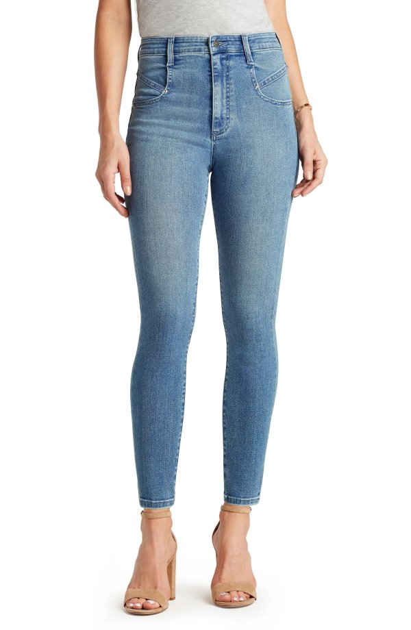 The Extreme High Waist Stiletto Ankle Skinny Jeans