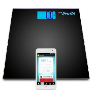 Pyle Smart Bathroom Body Scale with Bluetooth Wireless Smartphone Tracking