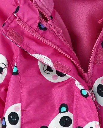 Toddler Girls Long Sleeve Print 3 In 1 Jacket | The Children's Place - FALL FUCHSIA