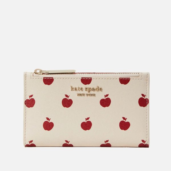 Women's Apple Small Slim Bifold Wallet - Multi