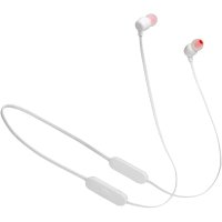 JBL Tune 125 - Bluetooth Wireless in-Ear Headphones with 3-Button Mic/Remote and Flat Cable - White