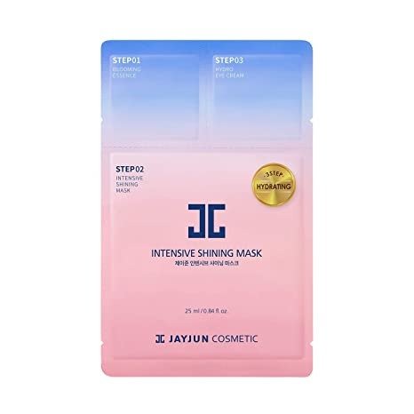 Official Intensive Shining Mask, Lavender Extract, Pack of 10 Sheets, 25ml, 0.84 fl. oz,Hydrating, Essence, Eye Cream, 3 Step