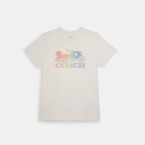 COACH Rainbow Horse And Carriage T Shirt