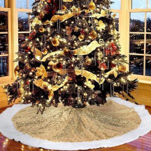 TOBEHIGHER Christmas Tree Skirt 48"