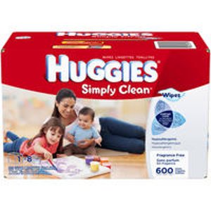 Huggies Simply Clean Fragrance Free Baby Wipes Refill, 648 Count