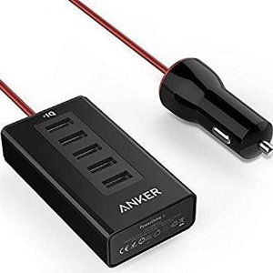 Anker 50W 5-Port USB Car Charger, PowerDrive 5