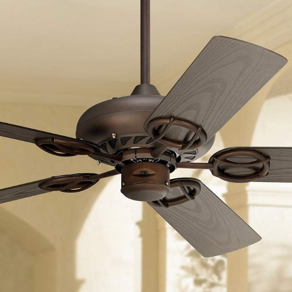 52" Casa Vieja Orb Bronze Wet Location Ceiling Fan with Pull Chain - #R4218 | Lamps Plus