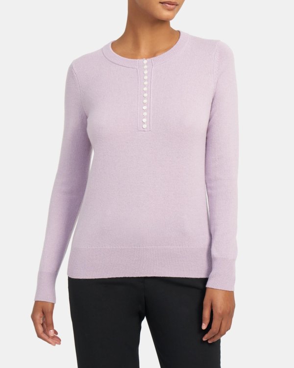 Henley Sweater in Cashmere