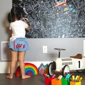 可重复使用粉笔涂色黑板贴 可用作儿童房装饰