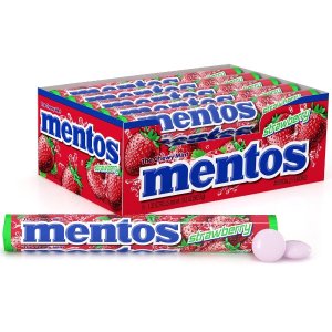 Mentos 草莓口味薄荷糖15颗分享装 15支装