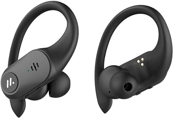 True Wireless Bluetooth Earbuds, DOSS Bluetooth 5.0 Headphones with 30 Hours Playtime, Built-in Mic and Sweatproof - Black