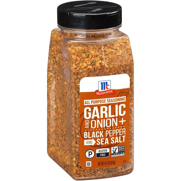 Garlic and Onion, Black Pepper and Sea Salt All Purpose Seasoning, 14.7 oz