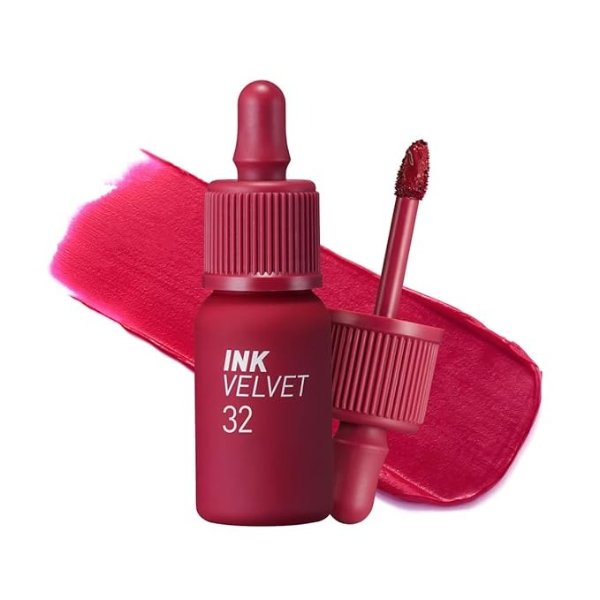 Ink the Velvet Lip Tint, High Pigment Color, Longwear, Weightless, Not Animal Tested, Gluten-Free, Paraben-Free (032 FUCHSIA RED)
