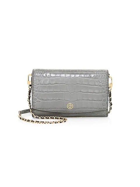 Robinson Croc-Embossed Leather Wallet-On-Chain