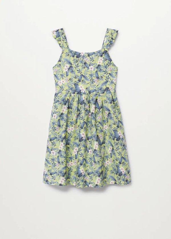 Printed cotton linen dress - Girls | OUTLET USA