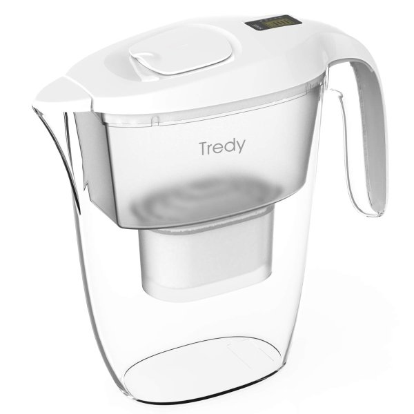 Tredy Water Filter Pitcher,6-Cup Large Water Purifier Pitcher with 1 Filter