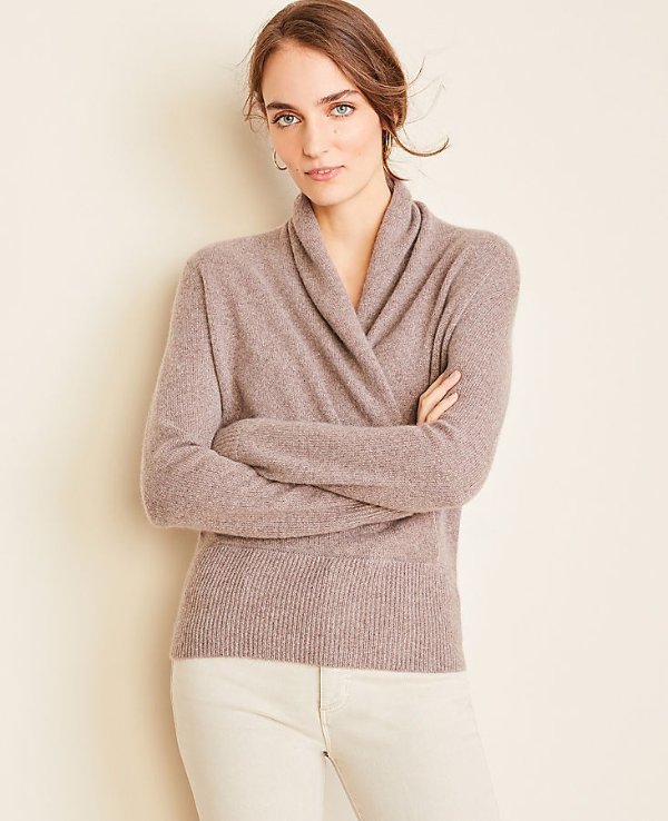 Cashmere Wrap Sweater | Ann Taylor