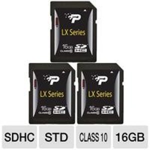 Patriot Signature 16GB Class 10 SDHC Flash Memory Card (3 Pack) 