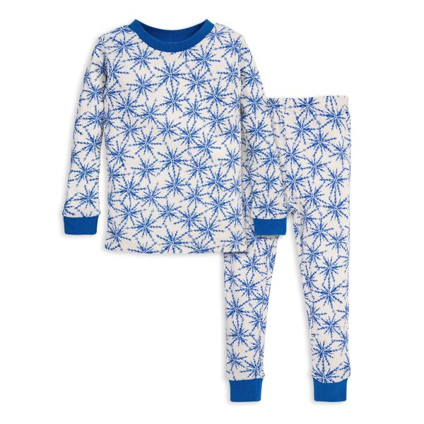Icy Snowflakes Organic Baby 2-Piece Holiday Matching Family Pajamas