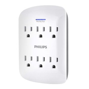 PHILIPS 6-Outlet Surge Protector Tap