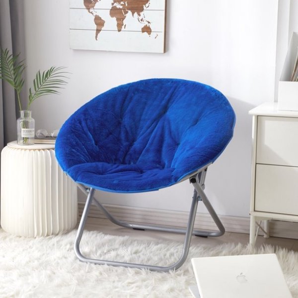 Faux Fur Saucer Chair, Multiple Colors