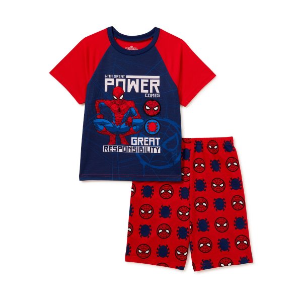 Boys' Top and Shorts Pajama Set, 2-Piece, Sizes 4-10