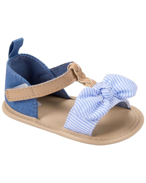 Baby Striped Bow Sandals