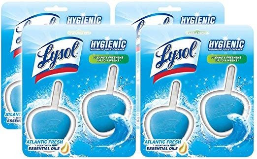 Hygienic Automatic Toilet Bowl Cleaner, Atlantic Fresh 2 ct (Pack of 4)