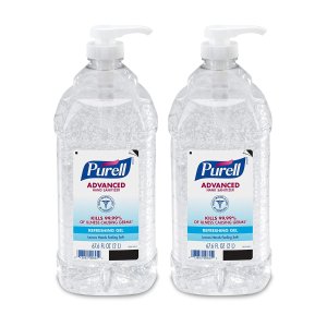 PURELL 9625-02-EC Advanced Hand Sanitizer Bottle - Hand Sanitizer Gel, 2L Pump Bottle (pack of 2)