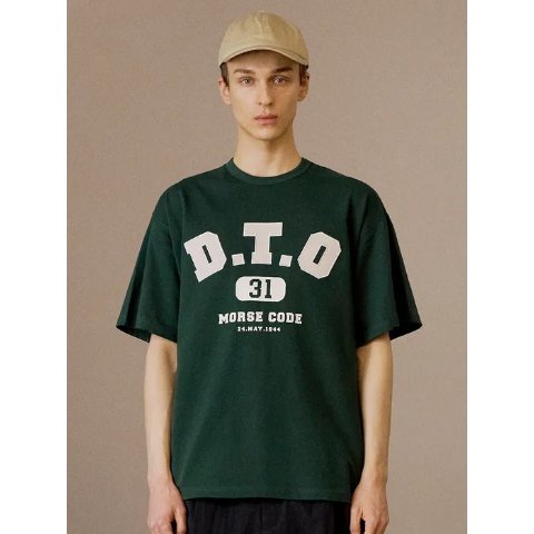 D.T.O Logo Applique T-Shirt _ Deep Green