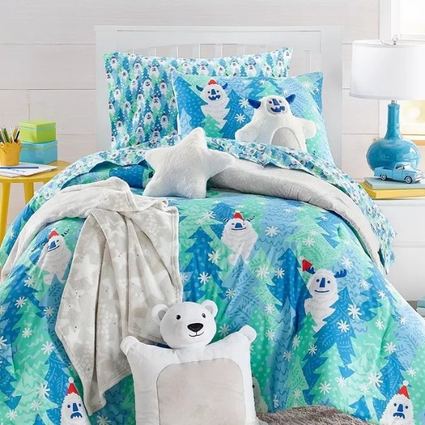 Charter Club Kids Snowy Sasquatch 3-Pc. Comforter Set, Full/Queen, Created for