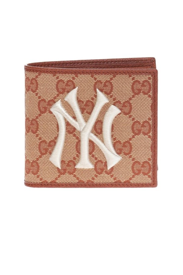 Brown New York Yankees Patch Original GG Coin Wallet