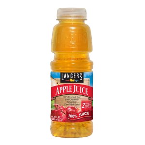 Langers 100% Apple Juice, 15.2 oz (Pack of 12)